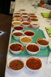 24 different types of chili at the 8th cook off