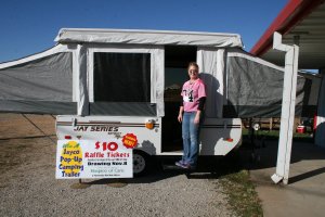 Shannon Smith of Licking won the pop up camper, the large raffle item that all teams sold tickets for.